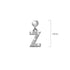 Solid 925 Sterling Silver Initial Crystal Personalised Alphabet Letter Earrings